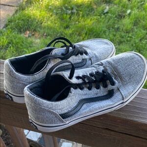 Vans Gray and Black Old Skool Sneakers